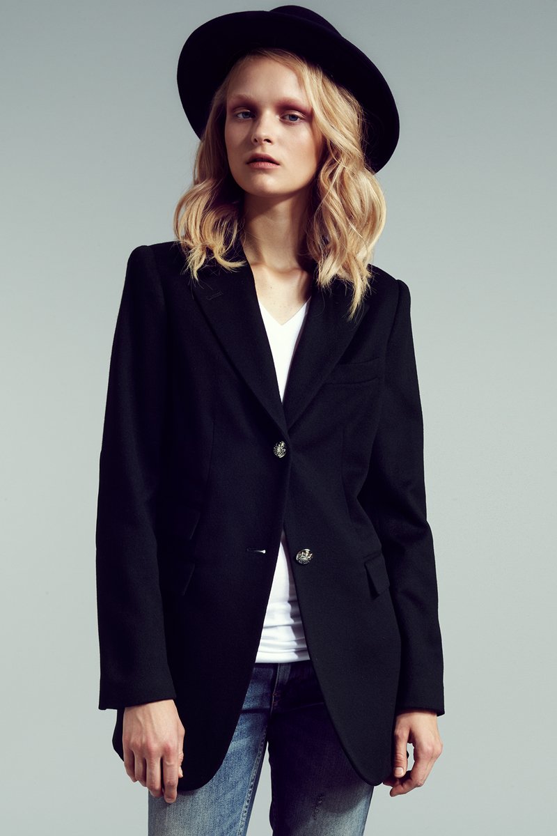 The Catherine Tailored Blazer (Black Wool) – Alchemy Detroit