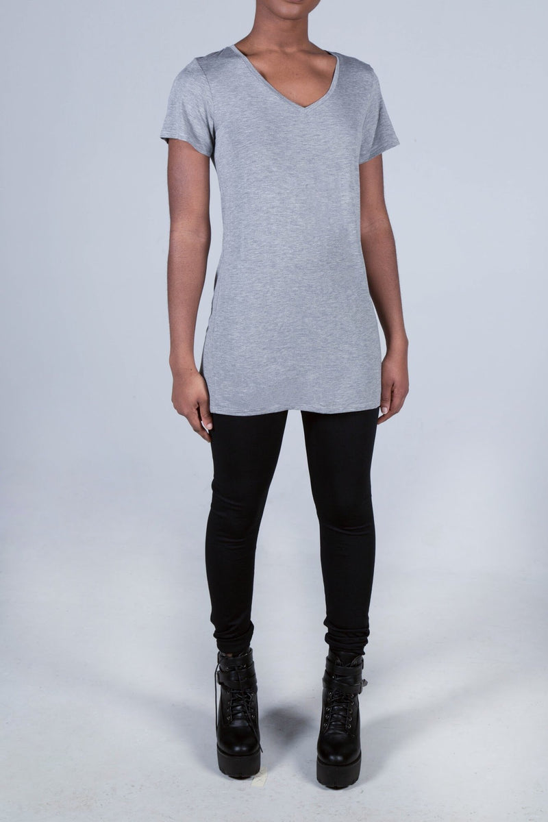 The Heather Short Sleeve Relaxed V-Neck